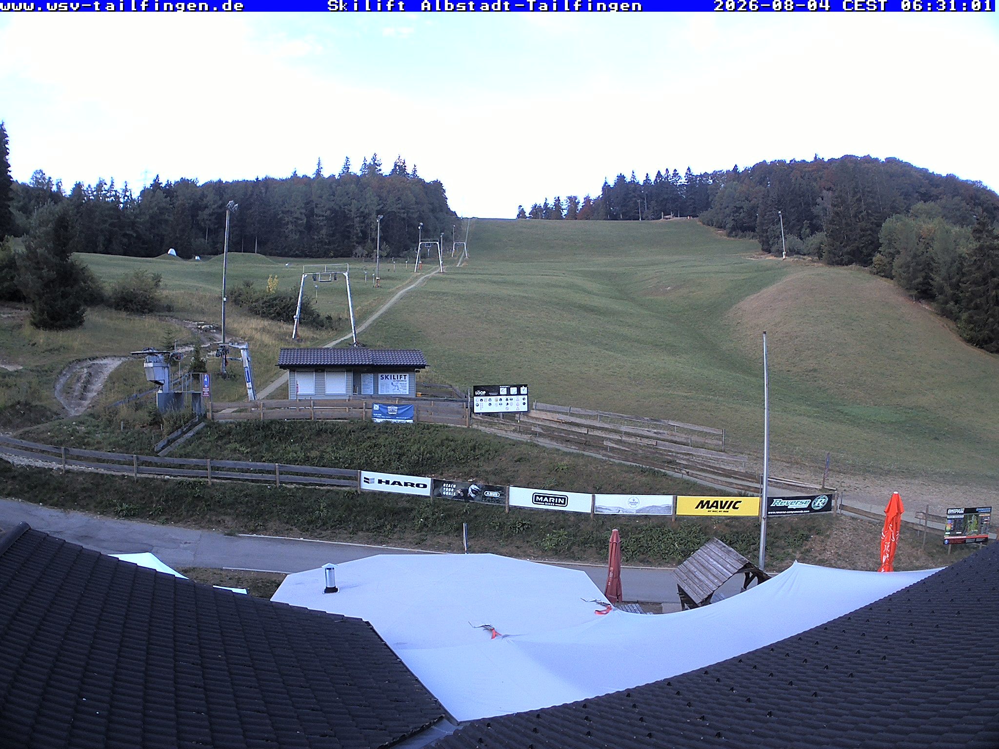 Archived image Webcam Panorama view from the roof of the WSV club at the Schwäbischen Alb