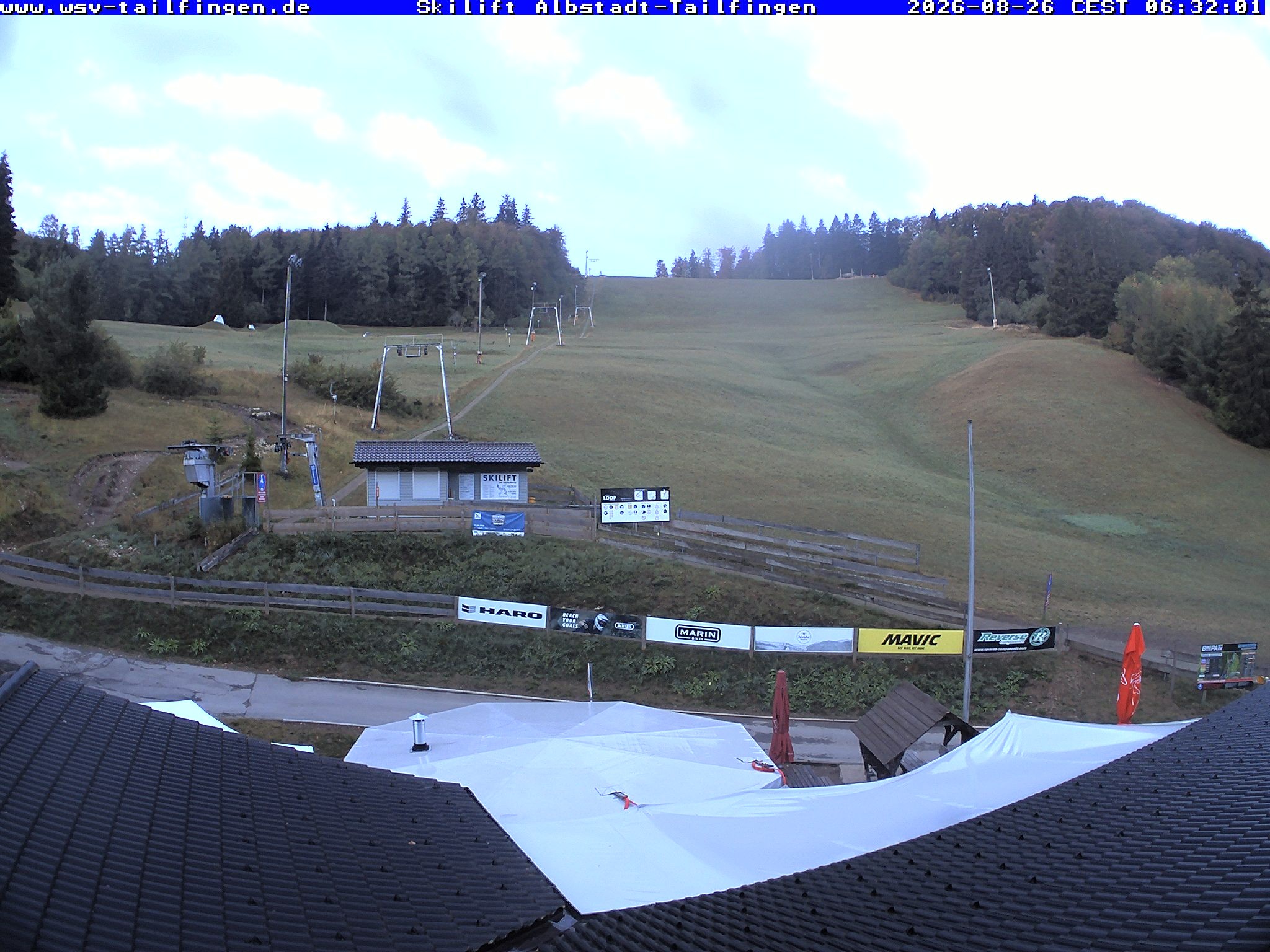Archived image Webcam Panorama view from the roof of the WSV club at the Schwäbischen Alb
