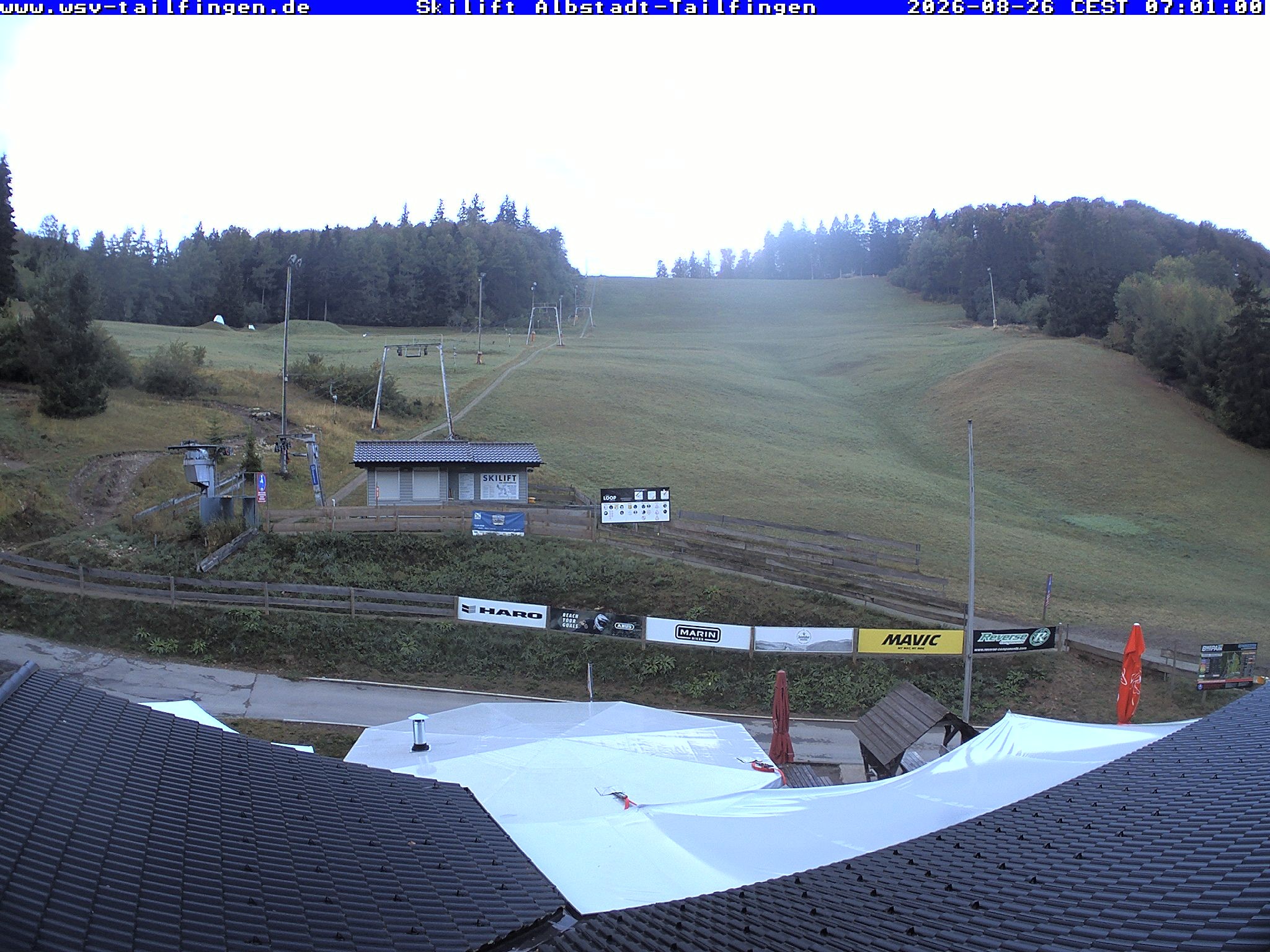 Archived image Webcam Panorama view from the roof of the WSV club at the Schwäbischen Alb