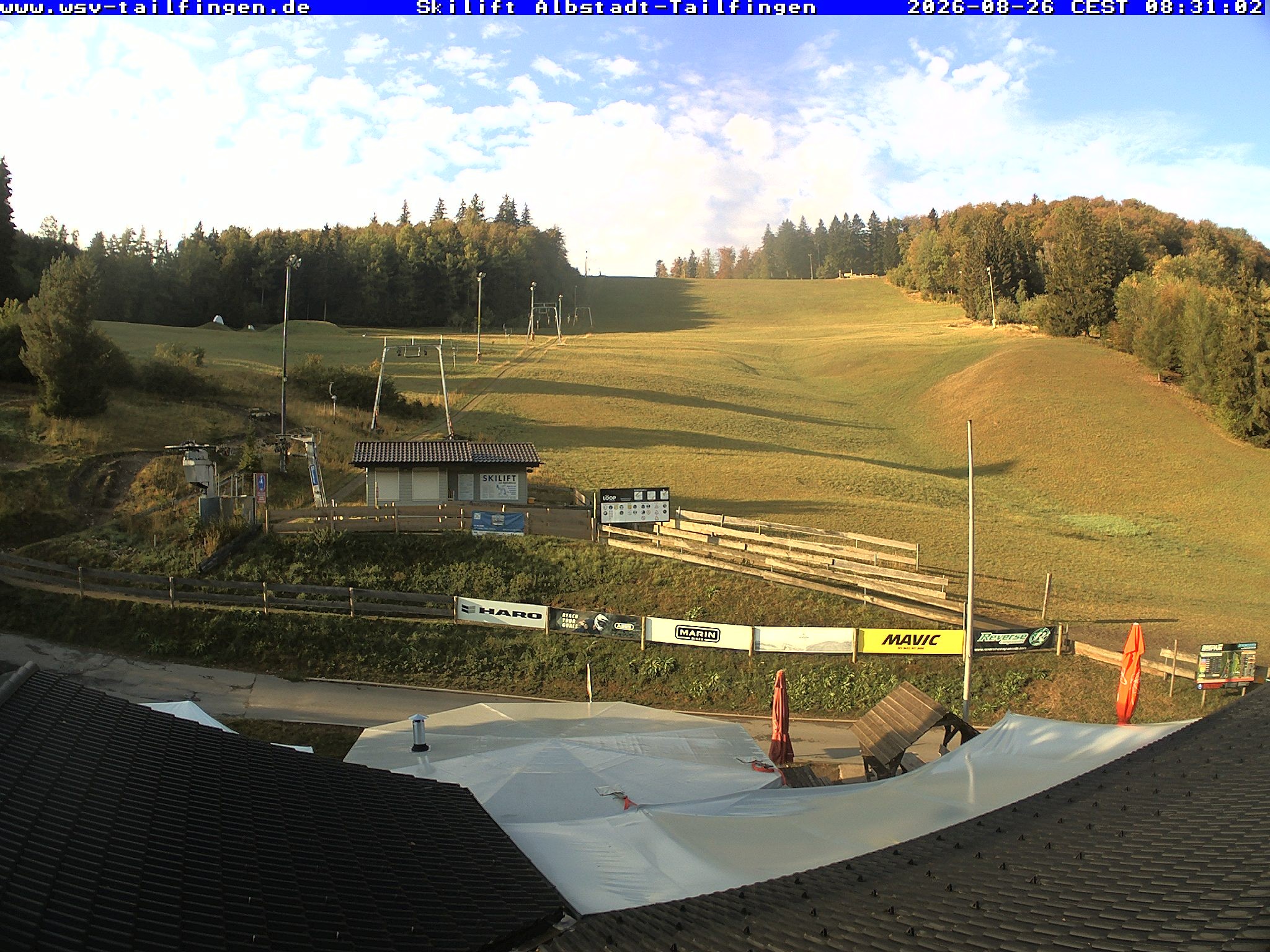 Archived image Webcam Panorama view from the roof of the WSV club at the Schwäbischen Alb