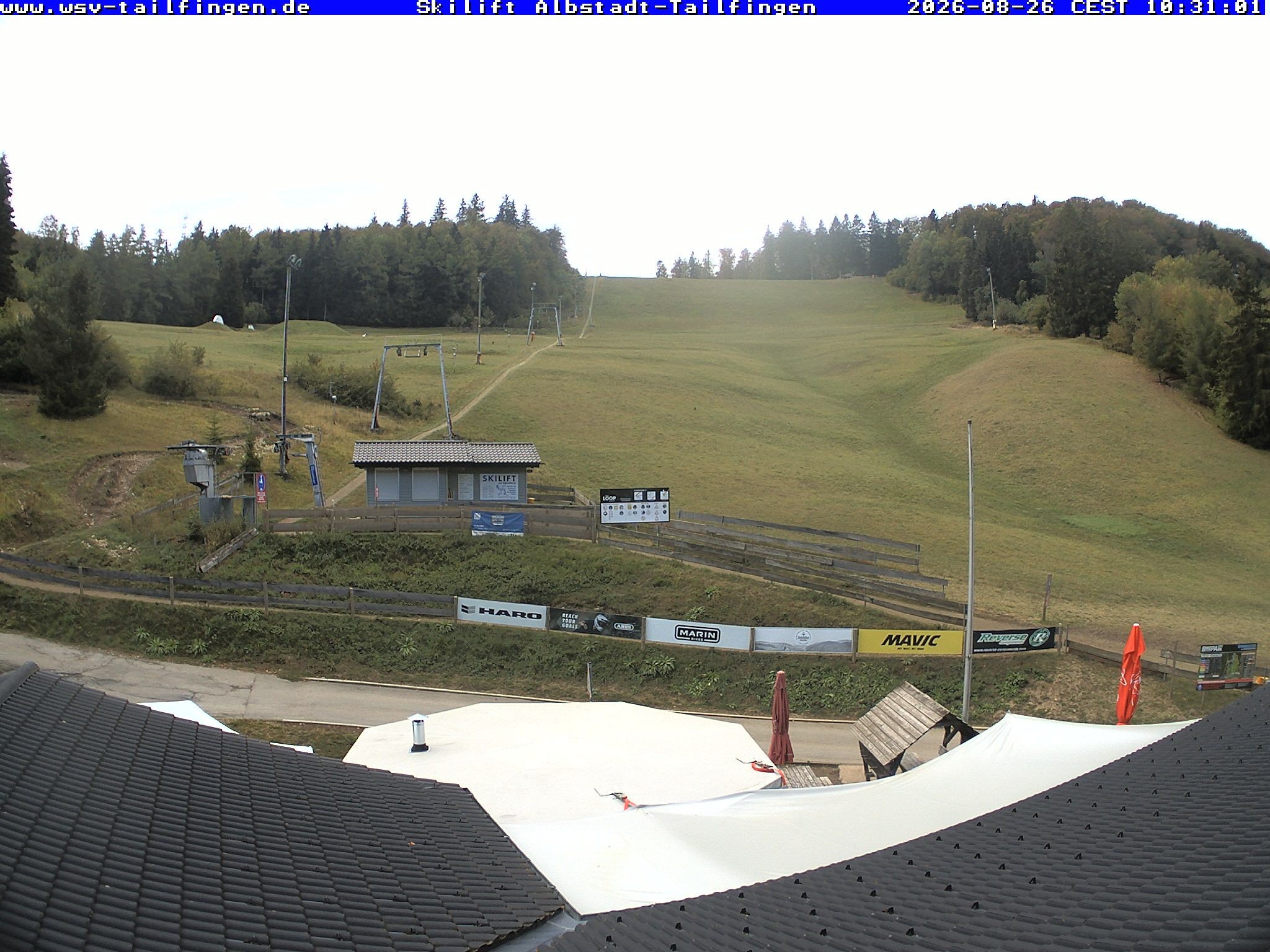 Archived image Webcam Panorama view from the roof of the WSV club at the Schwäbischen Alb