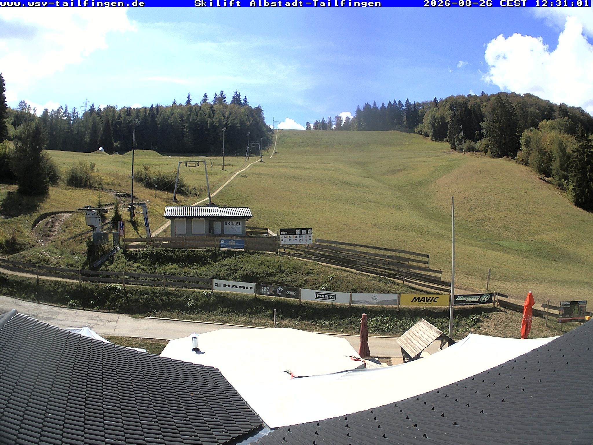 Archived image Webcam Panorama view from the roof of the WSV club at the Schwäbischen Alb