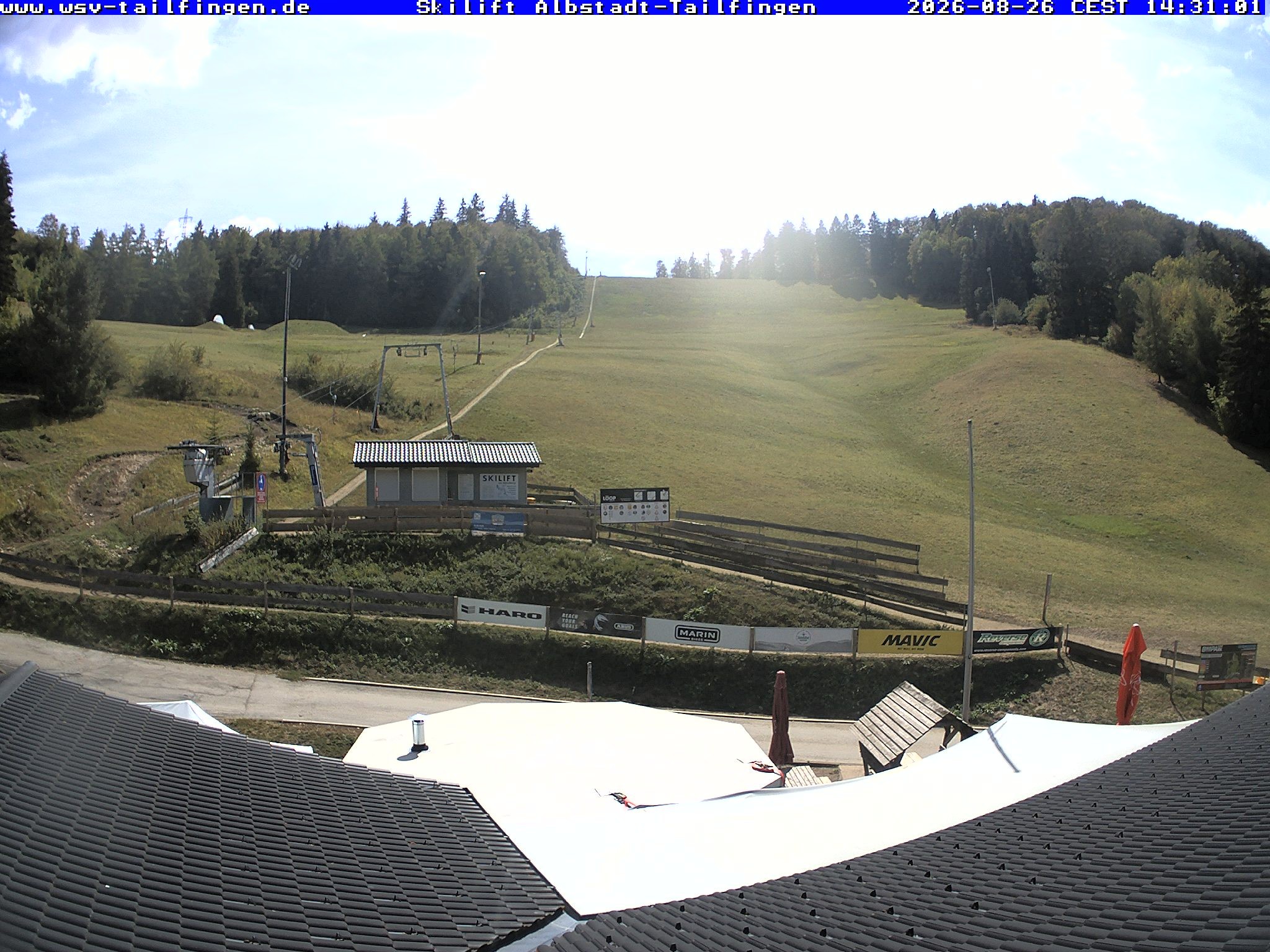 Archived image Webcam Panorama view from the roof of the WSV club at the Schwäbischen Alb
