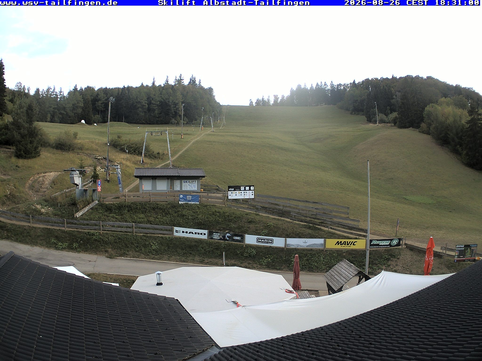 Archived image Webcam Panorama view from the roof of the WSV club at the Schwäbischen Alb