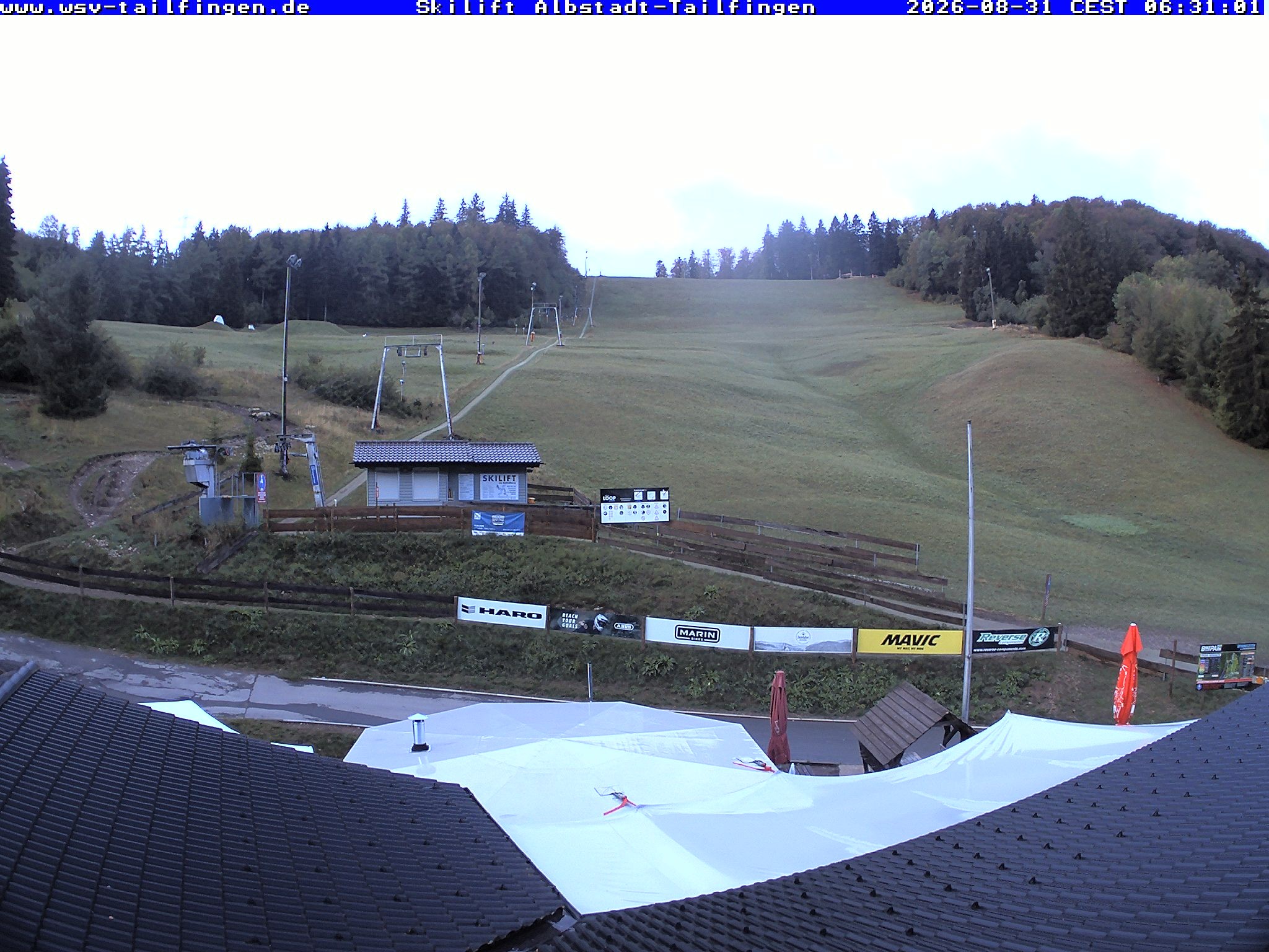 Archived image Webcam Panorama view from the roof of the WSV club at the Schwäbischen Alb