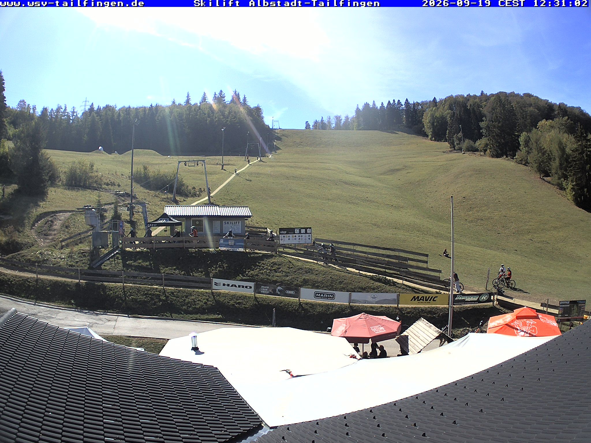 Archiv Foto Webcam Panorama Sicht von dem WSV Vereinsheim Dach an der Schwäbischen Alb