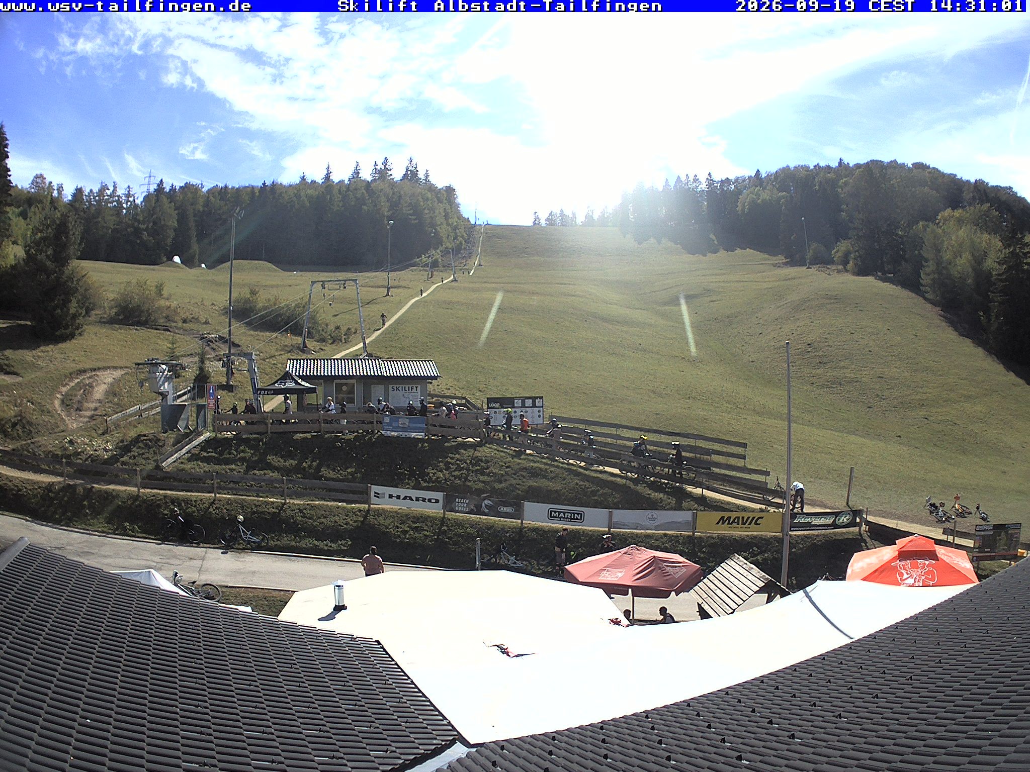 Archiv Foto Webcam Panorama Sicht von dem WSV Vereinsheim Dach an der Schwäbischen Alb