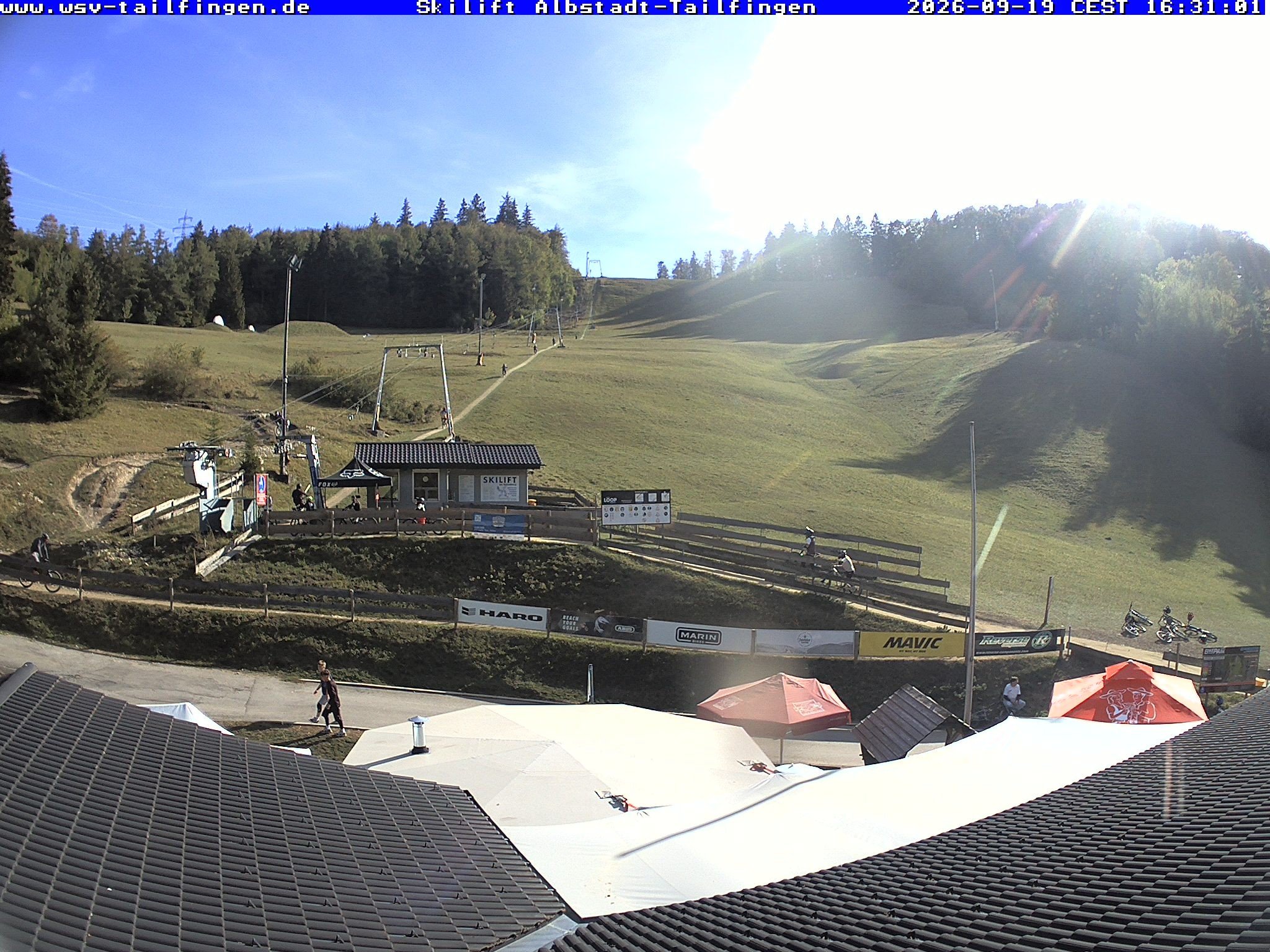 Archiv Foto Webcam Panorama Sicht von dem WSV Vereinsheim Dach an der Schwäbischen Alb