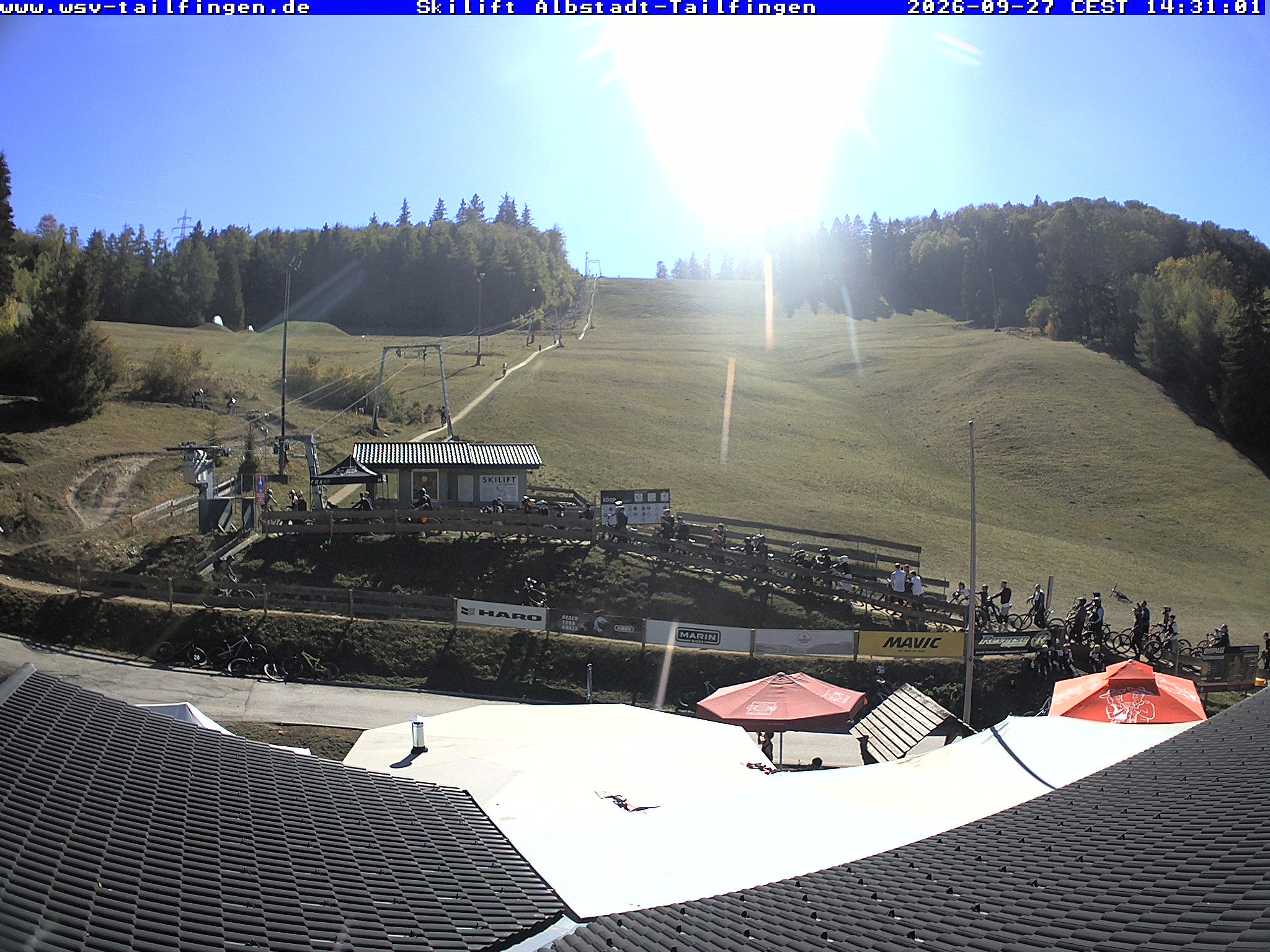 Archiv Foto Webcam Panorama Sicht von dem WSV Vereinsheim Dach an der Schwäbischen Alb