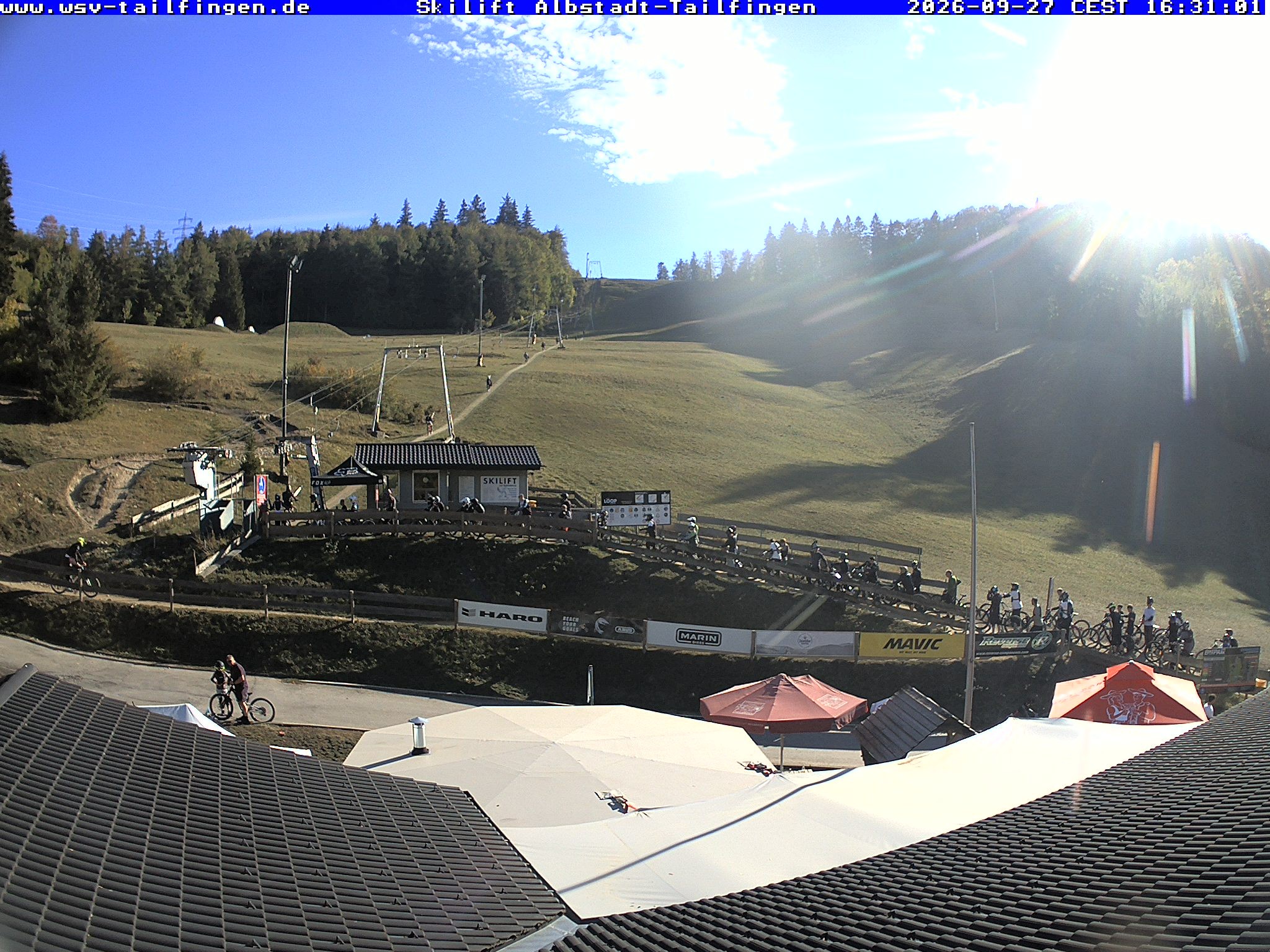 Archiv Foto Webcam Panorama Sicht von dem WSV Vereinsheim Dach an der Schwäbischen Alb