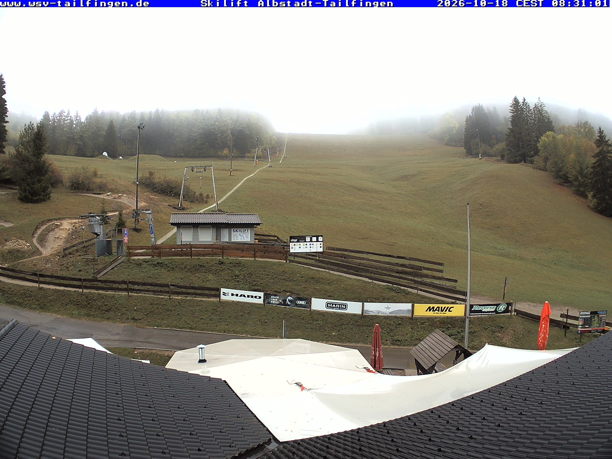 Archived image Webcam Panorama view from the roof of the WSV club at the Schwäbischen Alb