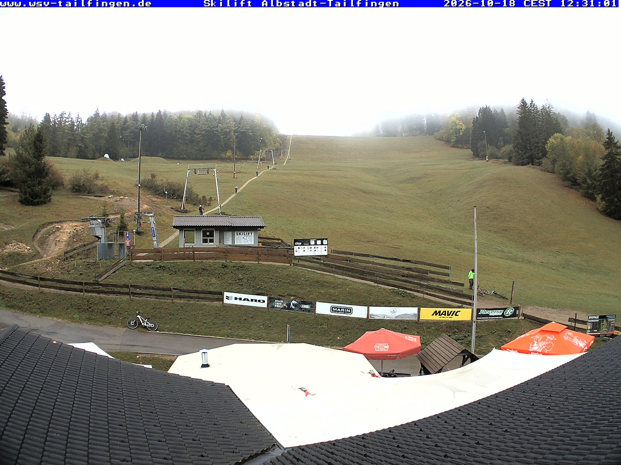 Archived image Webcam Panorama view from the roof of the WSV club at the Schwäbischen Alb