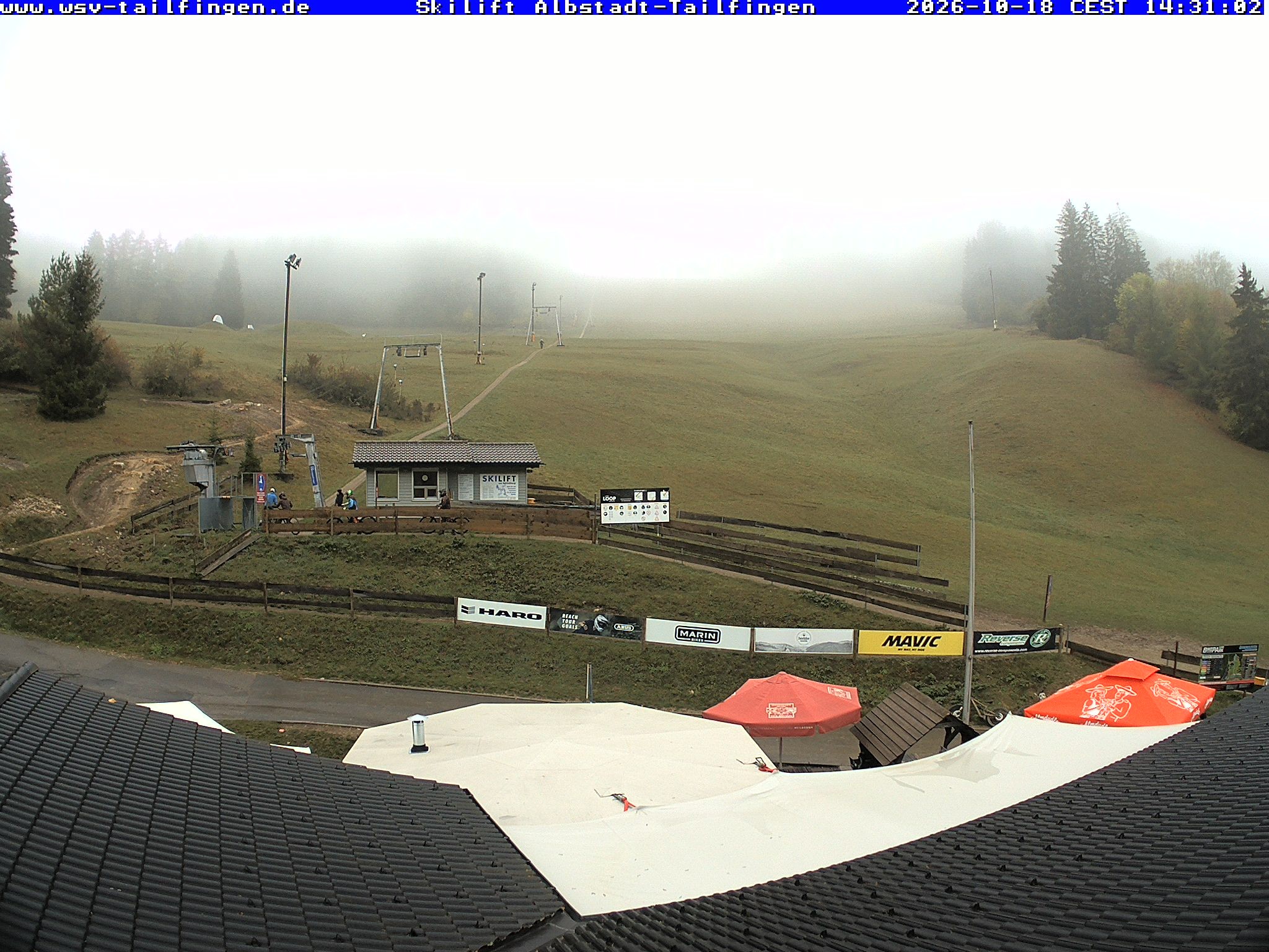 Archived image Webcam Panorama view from the roof of the WSV club at the Schwäbischen Alb