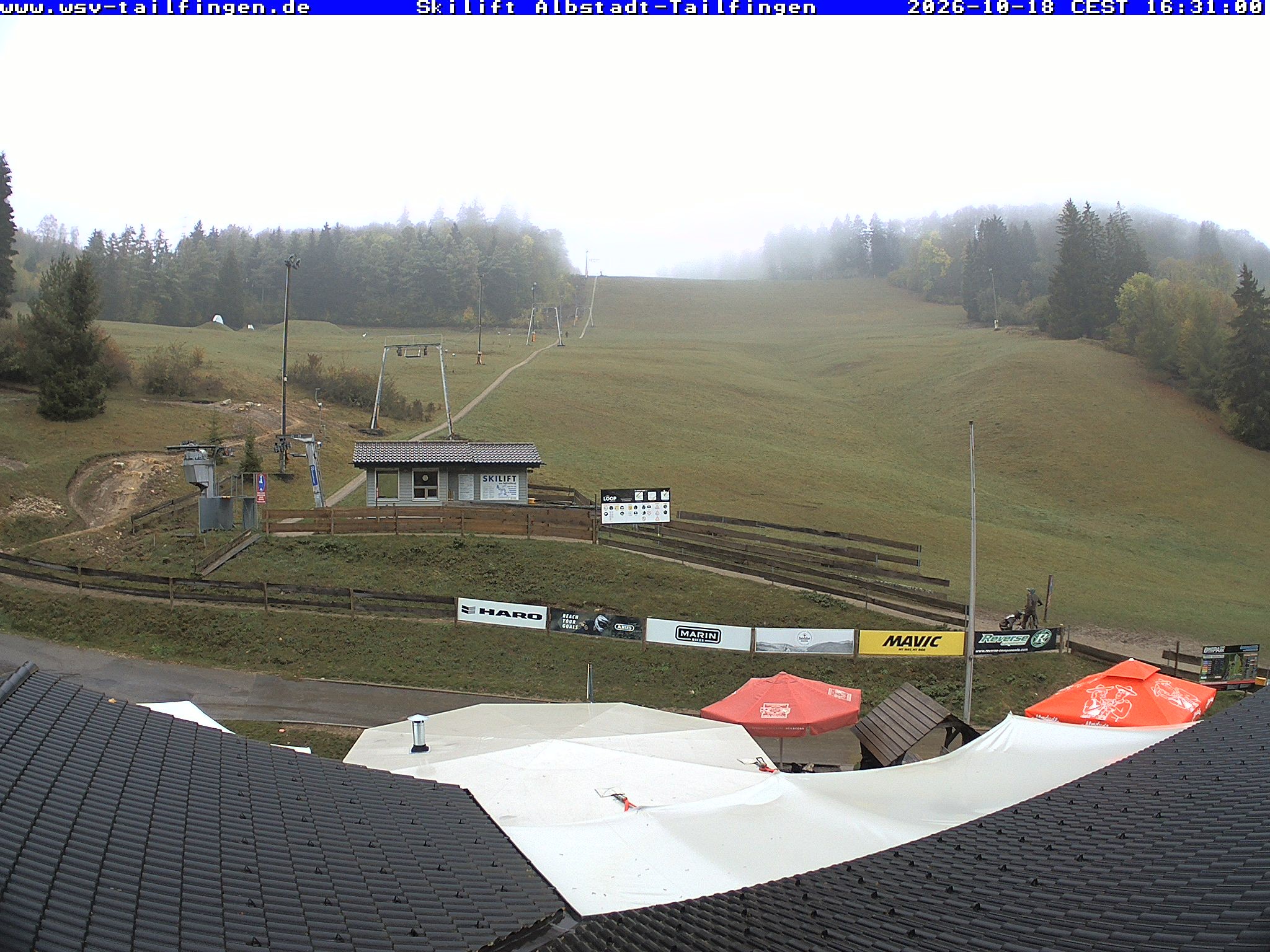 Archived image Webcam Panorama view from the roof of the WSV club at the Schwäbischen Alb