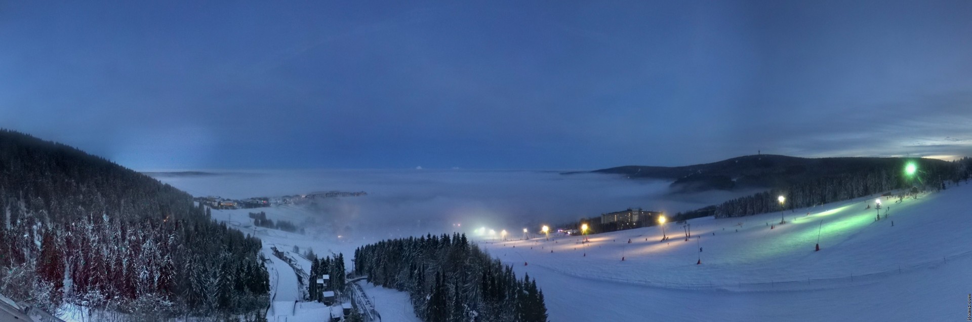 Archiv Foto Webcam Oberwiesenthal - Ausblick vom Fichtelberg