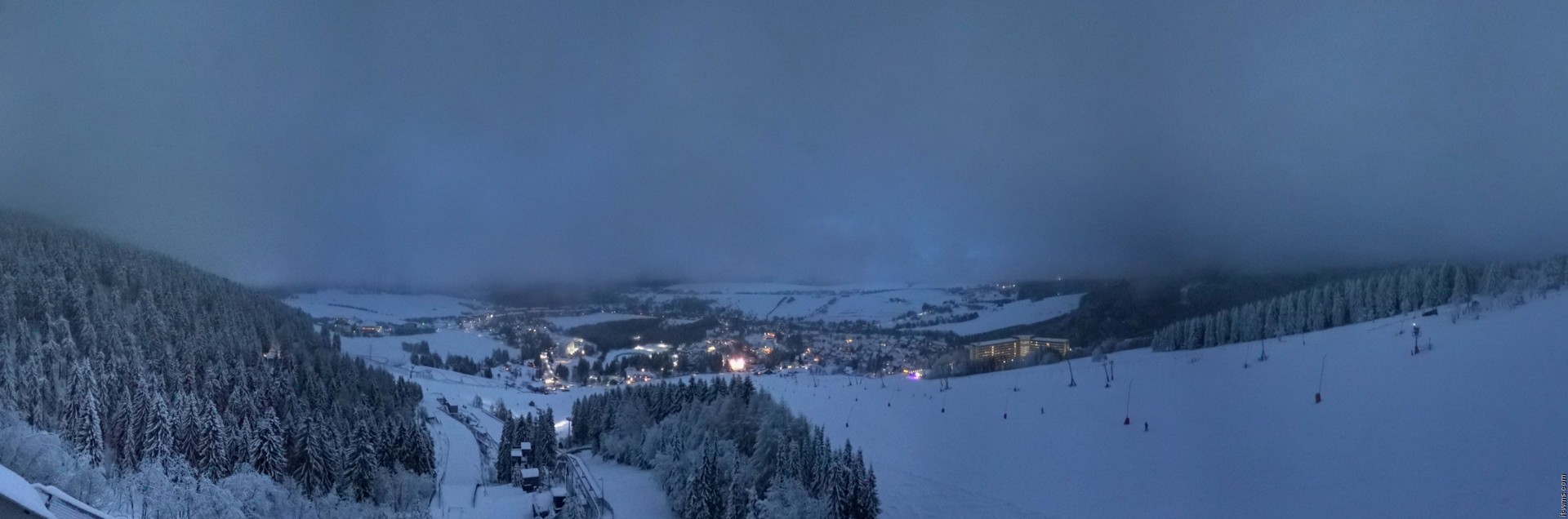 Archiv Foto Webcam Oberwiesenthal - Ausblick vom Fichtelberg