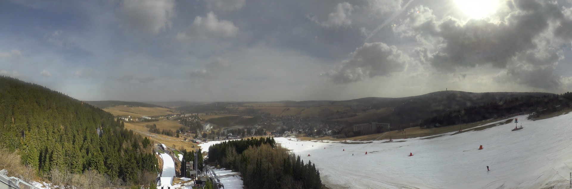 Archiv Foto Webcam Oberwiesenthal - Ausblick vom Fichtelberg