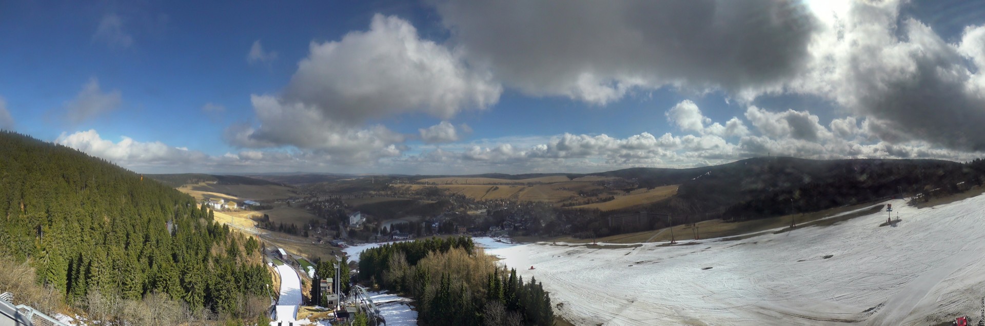 Archiv Foto Webcam Oberwiesenthal - Ausblick vom Fichtelberg