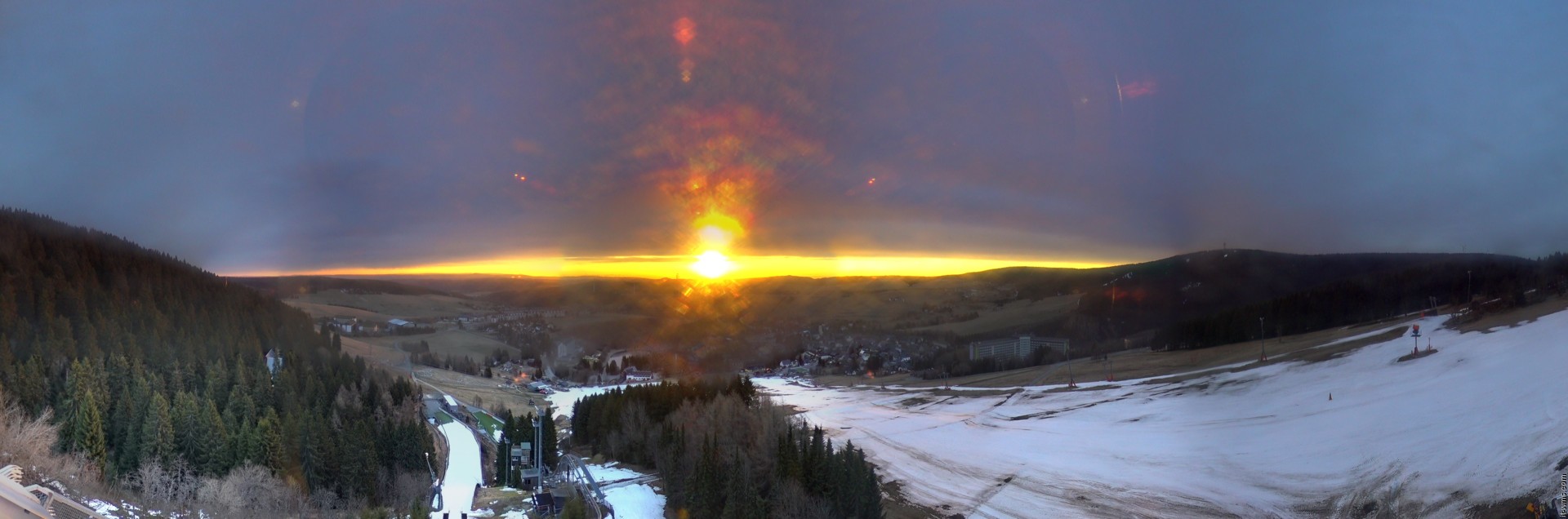 Archiv Foto Webcam Oberwiesenthal - Ausblick vom Fichtelberg