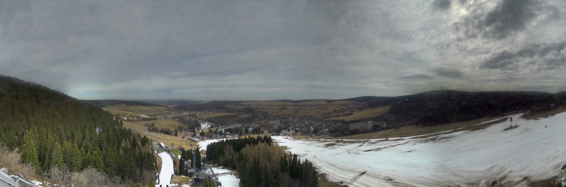 Archiv Foto Webcam Oberwiesenthal - Ausblick vom Fichtelberg