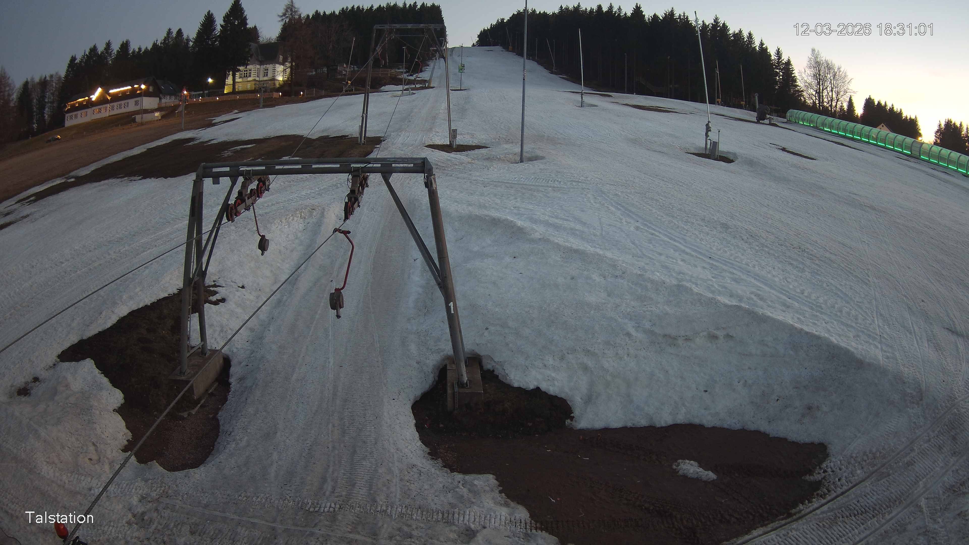Archived image Webcam Ski resort Altenberg