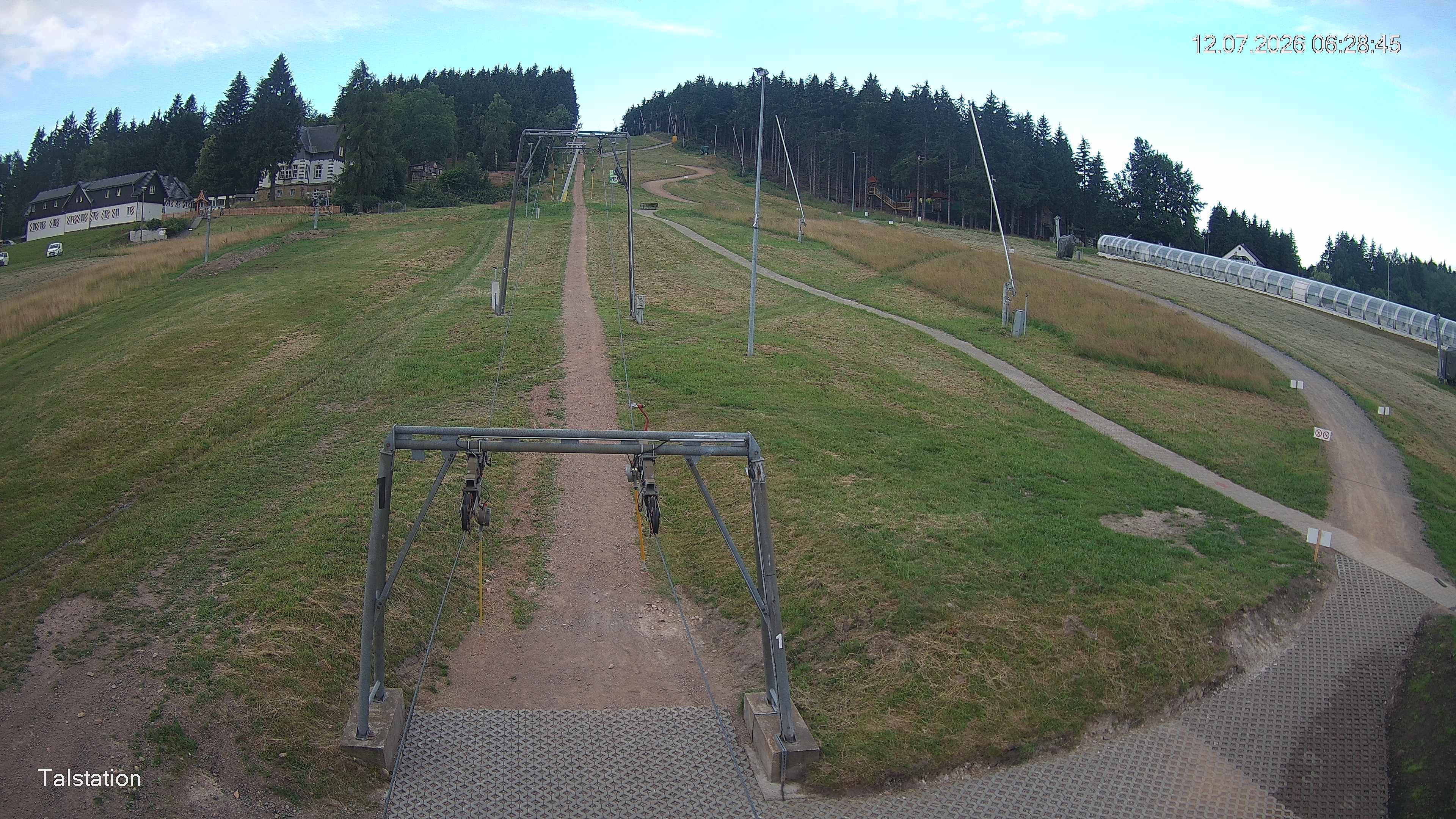 Archived image Webcam Ski resort Altenberg