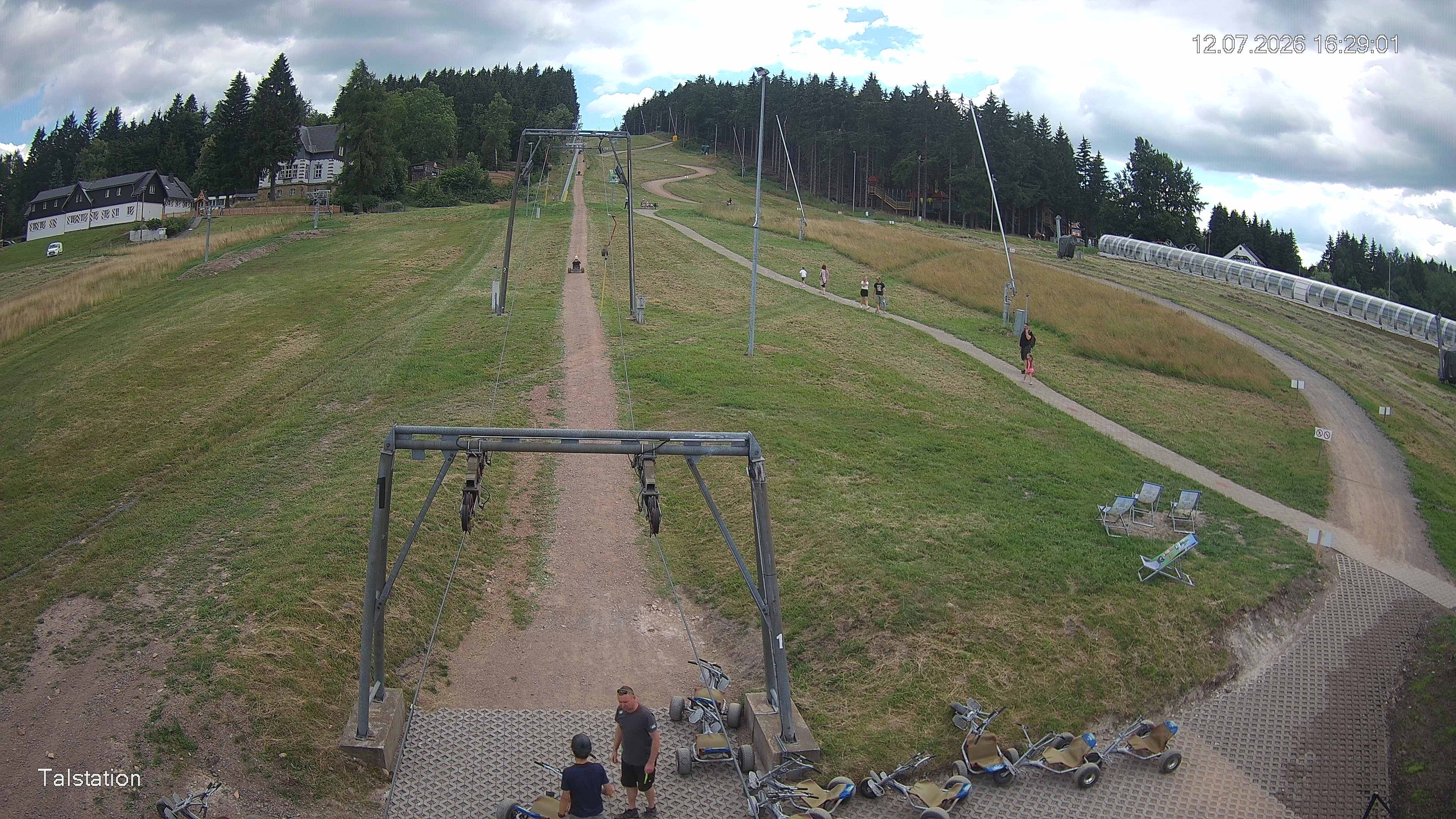 Archived image Webcam Ski resort Altenberg