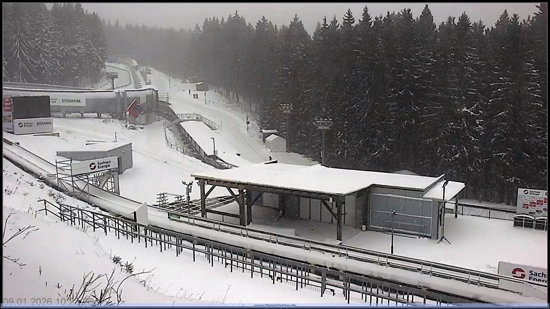 Archiv Foto Webcam Altenberger Bobbahn