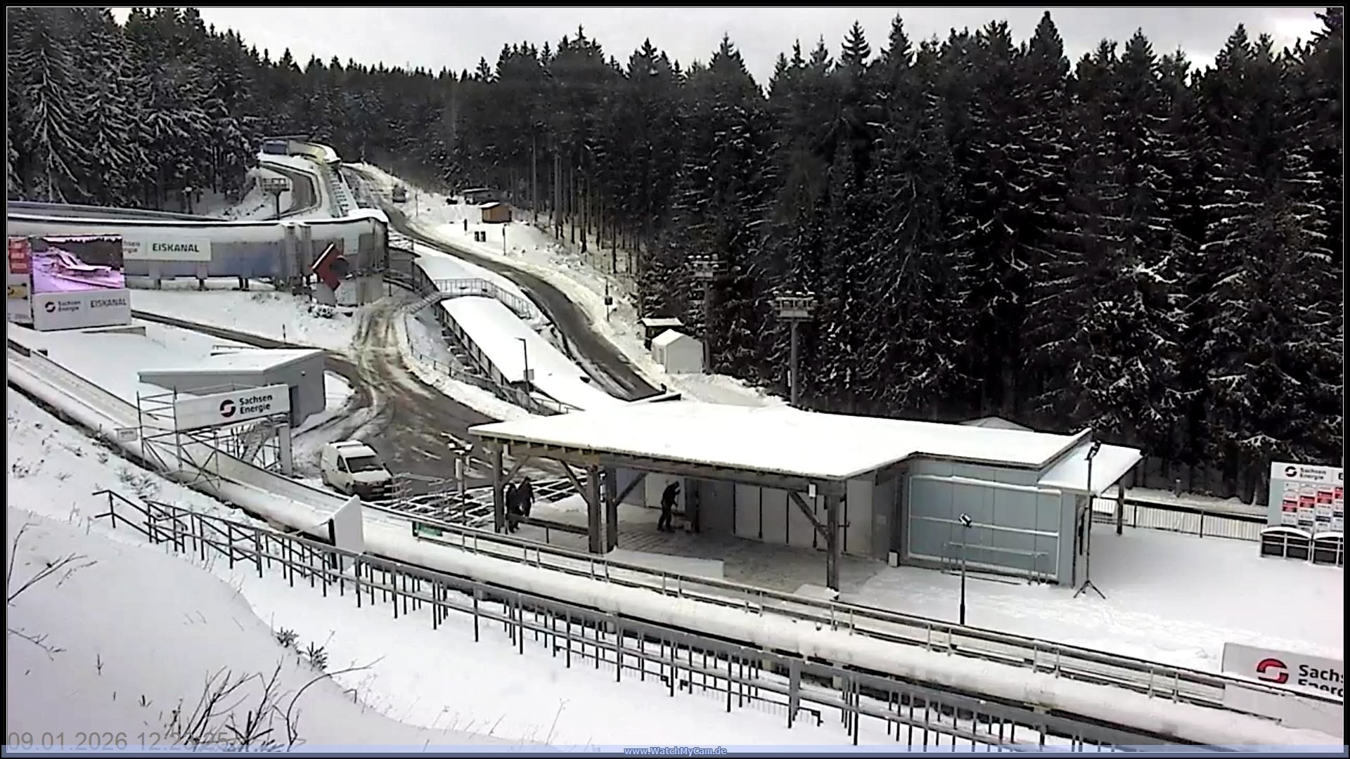 Archiv Foto Webcam Altenberger Bobbahn