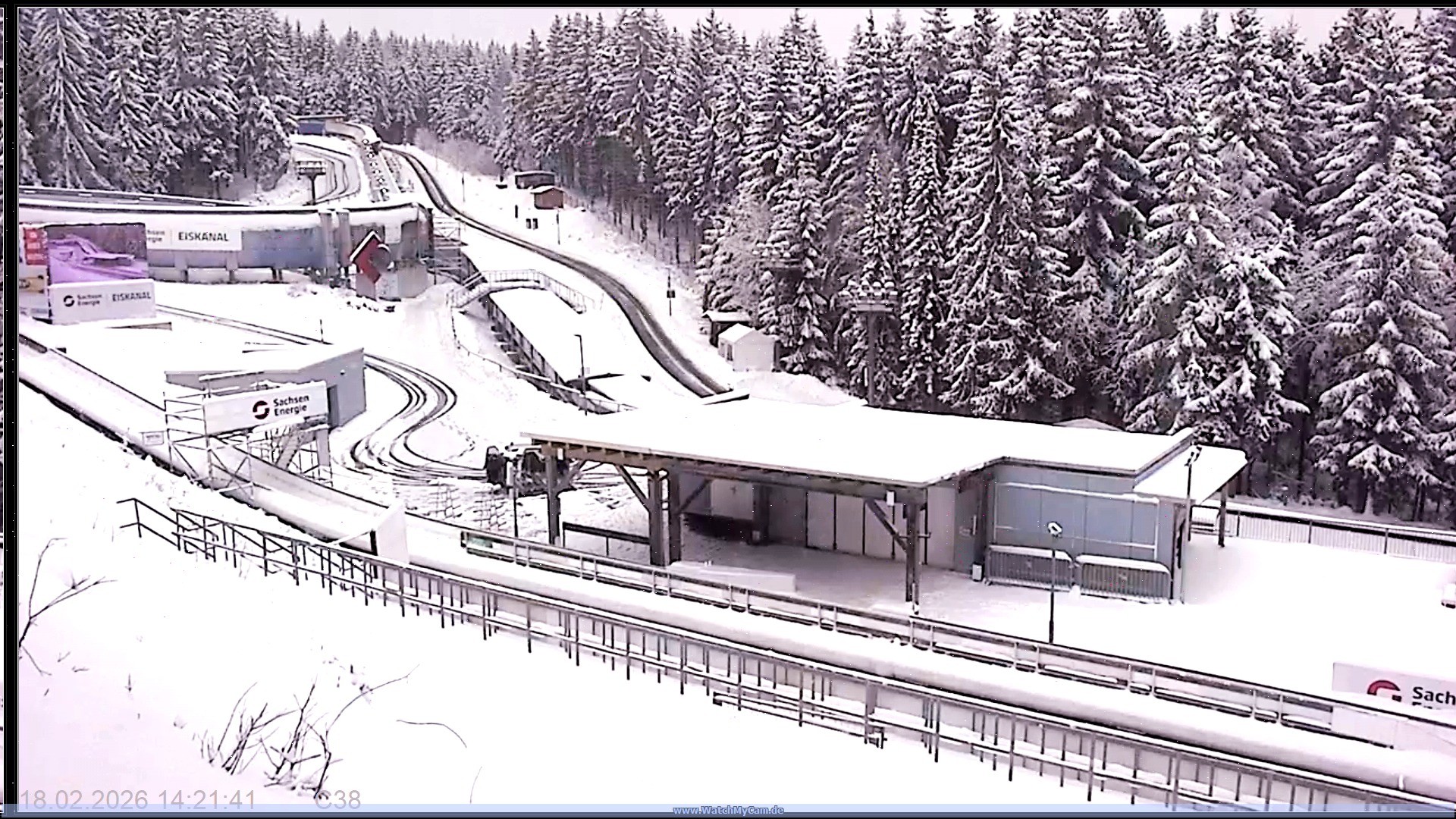 Archiv Foto Webcam Altenberger Bobbahn