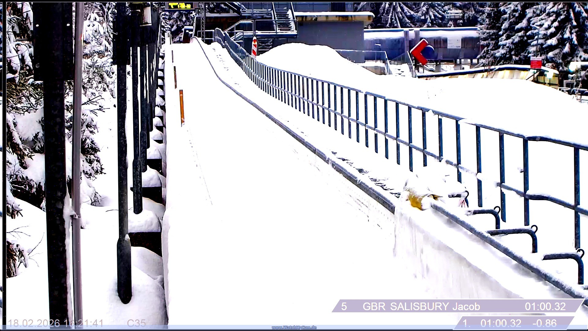 Archiv Foto Webcam Altenberger Bobbahn