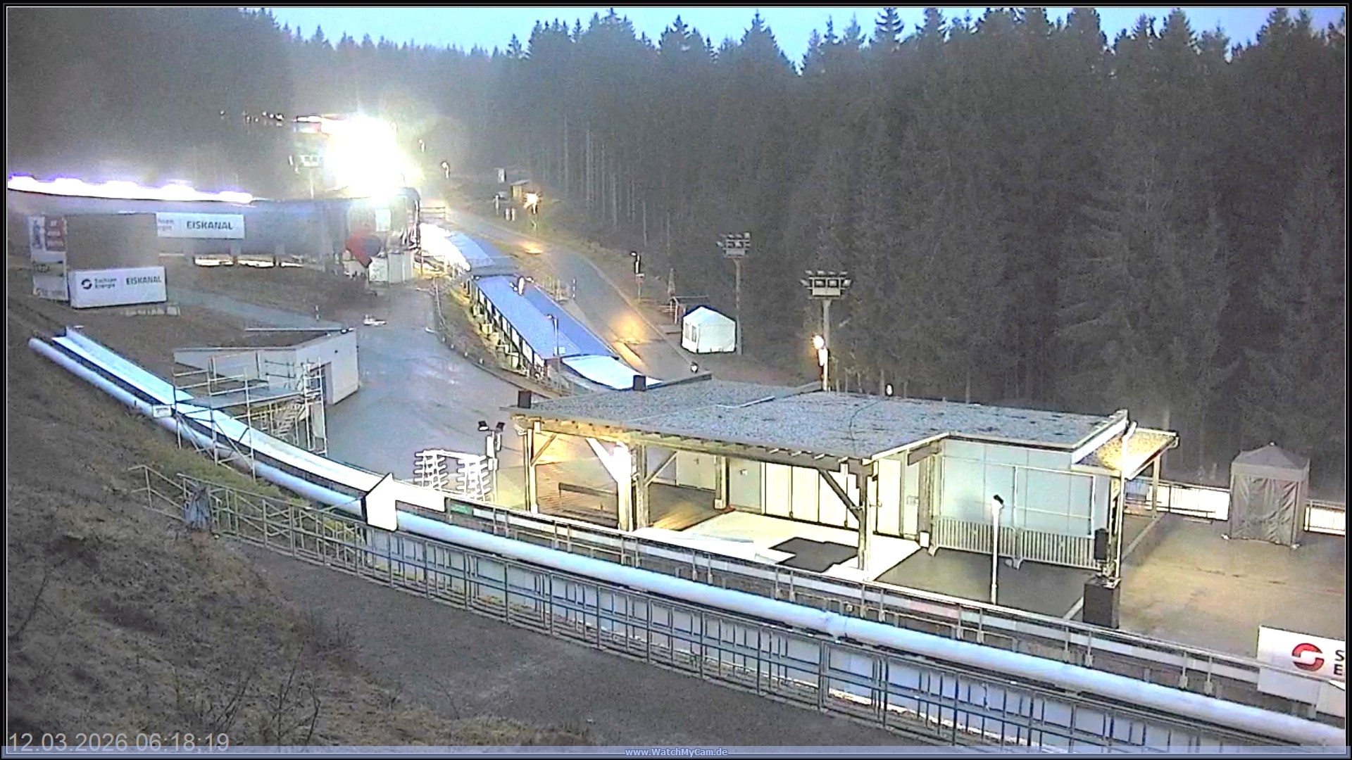 Archiv Foto Webcam Altenberger Bobbahn