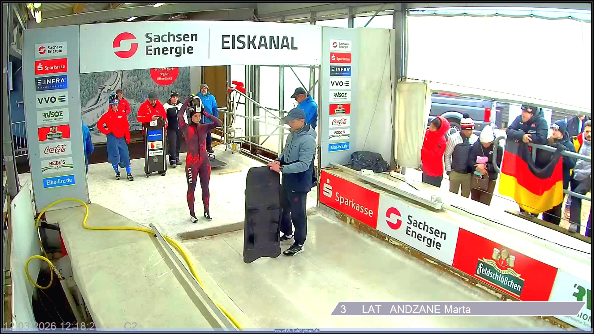 Archiv Foto Webcam Altenberger Bobbahn