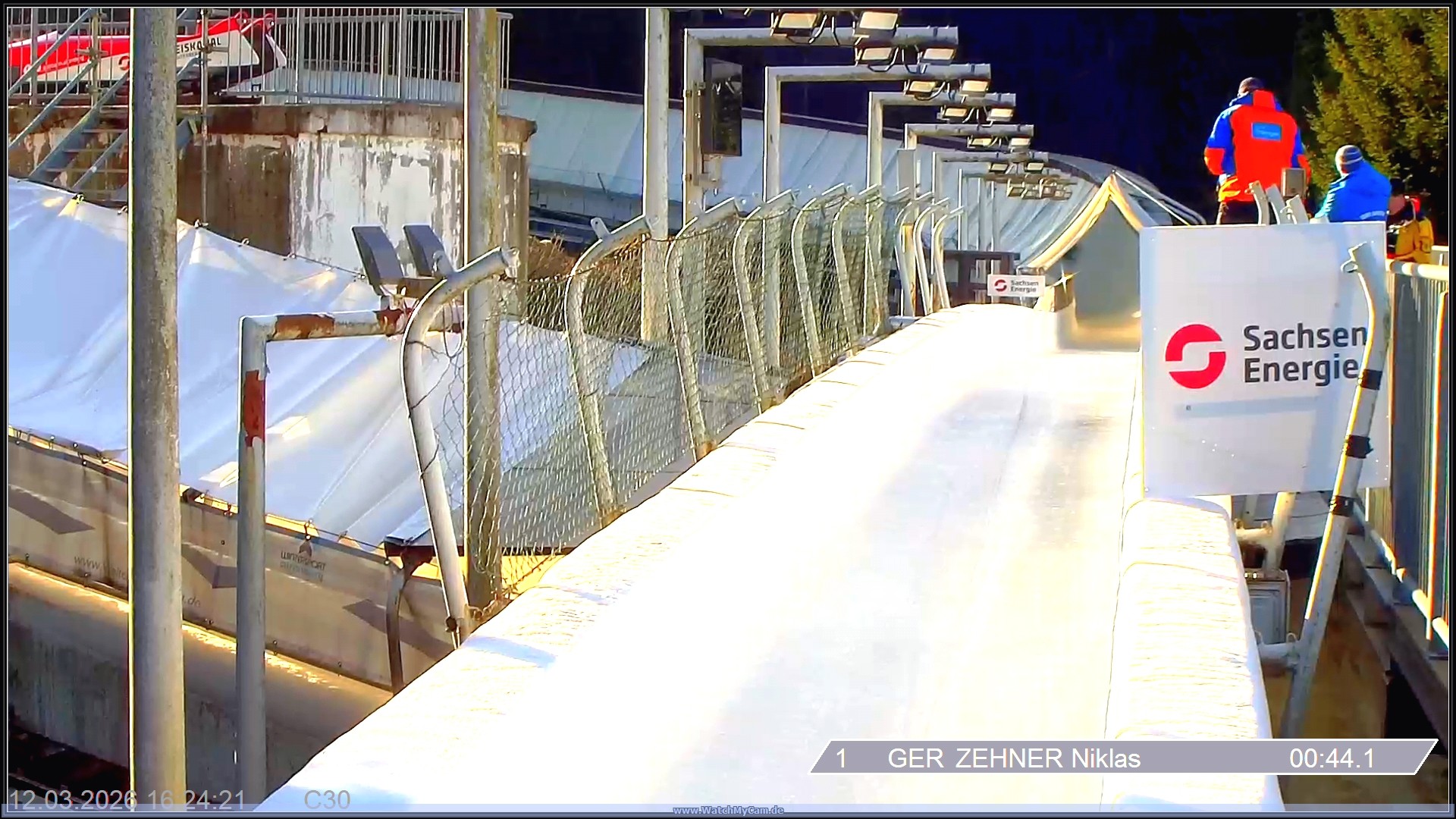 Archiv Foto Webcam Altenberger Bobbahn