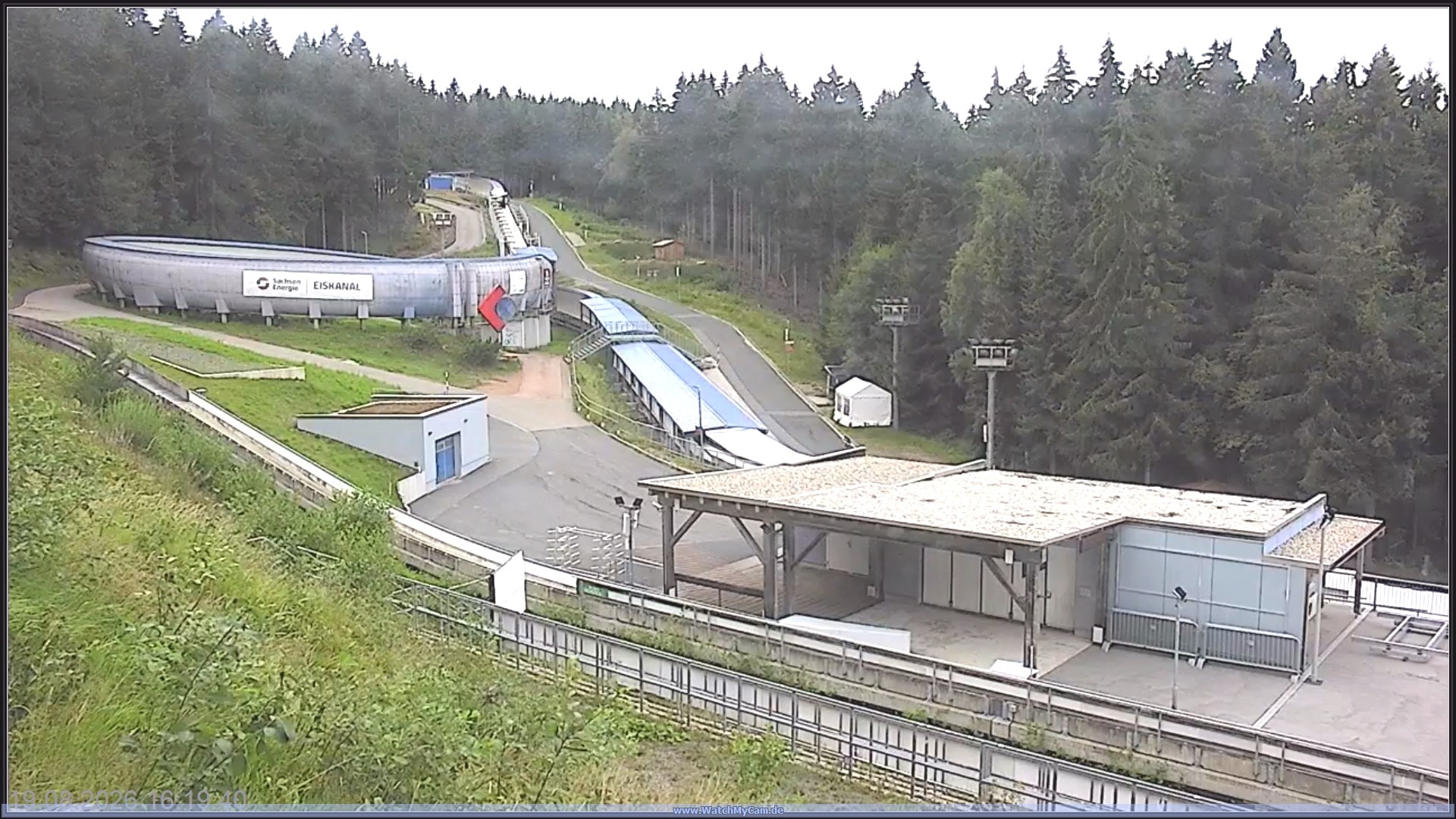 Archiv Foto Webcam Altenberger Bobbahn