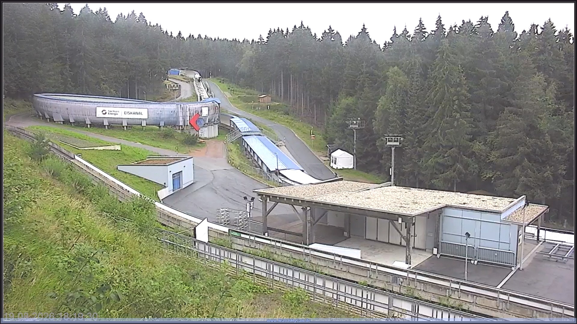 Archiv Foto Webcam Altenberger Bobbahn