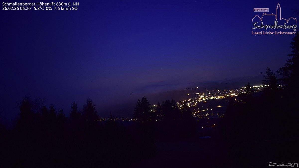 Archived image Webcam Ski lift Schmallenberg