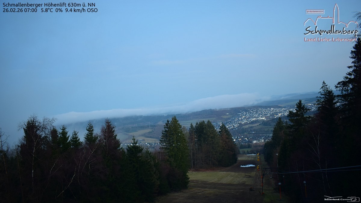 Archived image Webcam Ski lift Schmallenberg