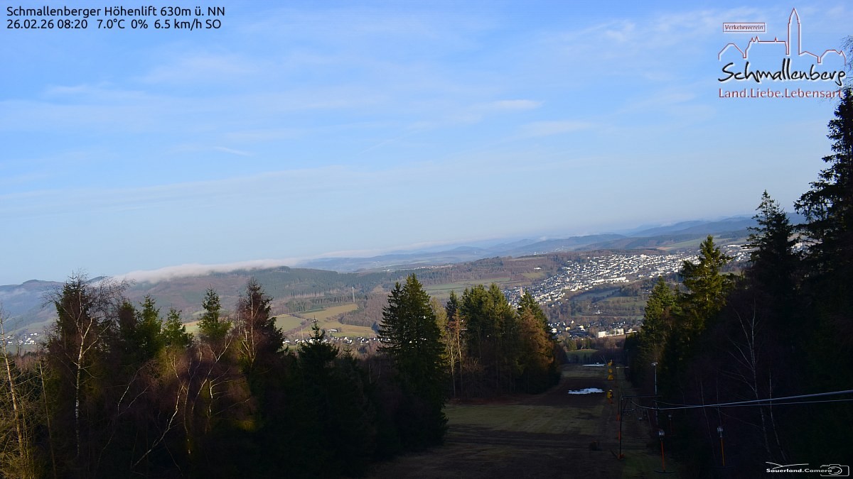Archived image Webcam Ski lift Schmallenberg