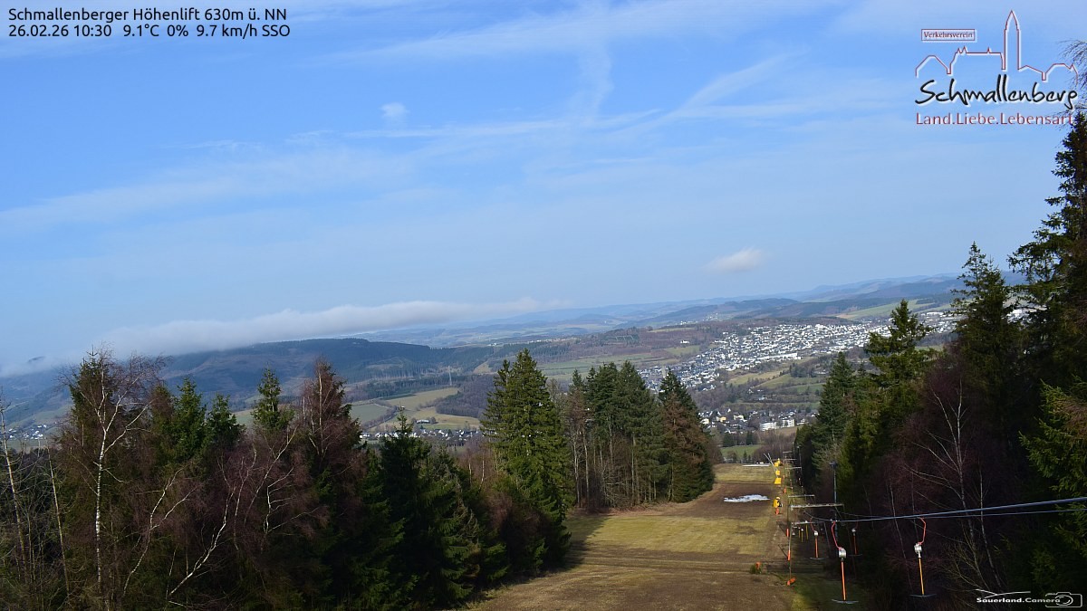 Archived image Webcam Ski lift Schmallenberg