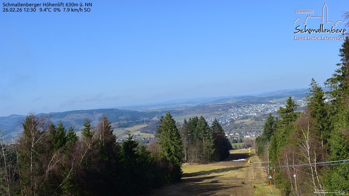 Archived image Webcam Ski lift Schmallenberg