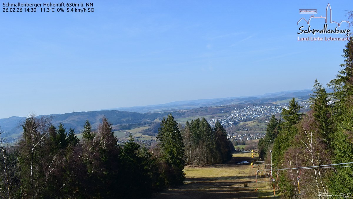 Archived image Webcam Ski lift Schmallenberg