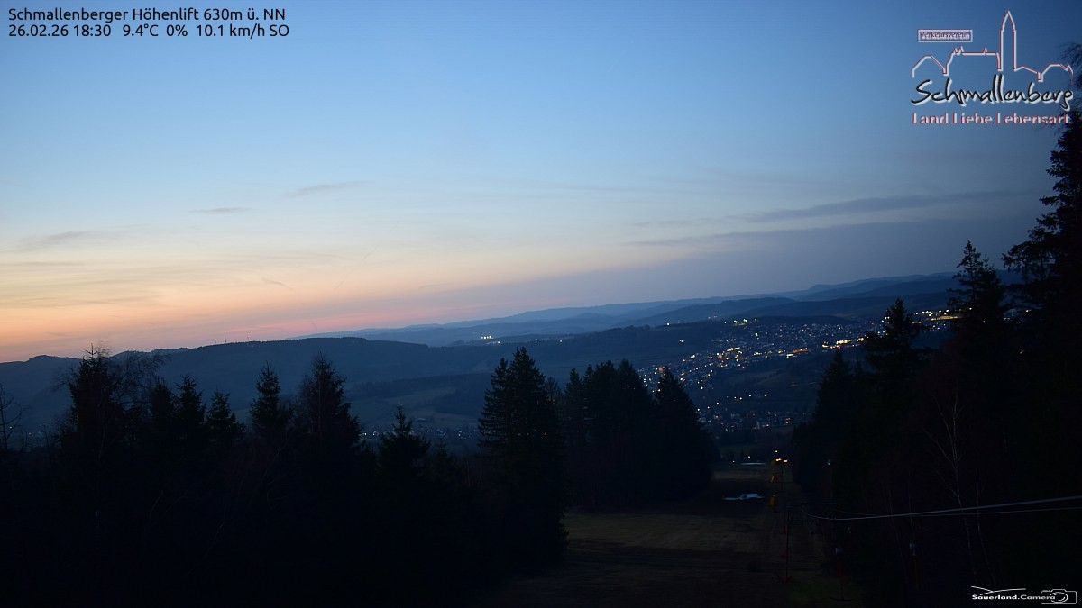 Archived image Webcam Ski lift Schmallenberg