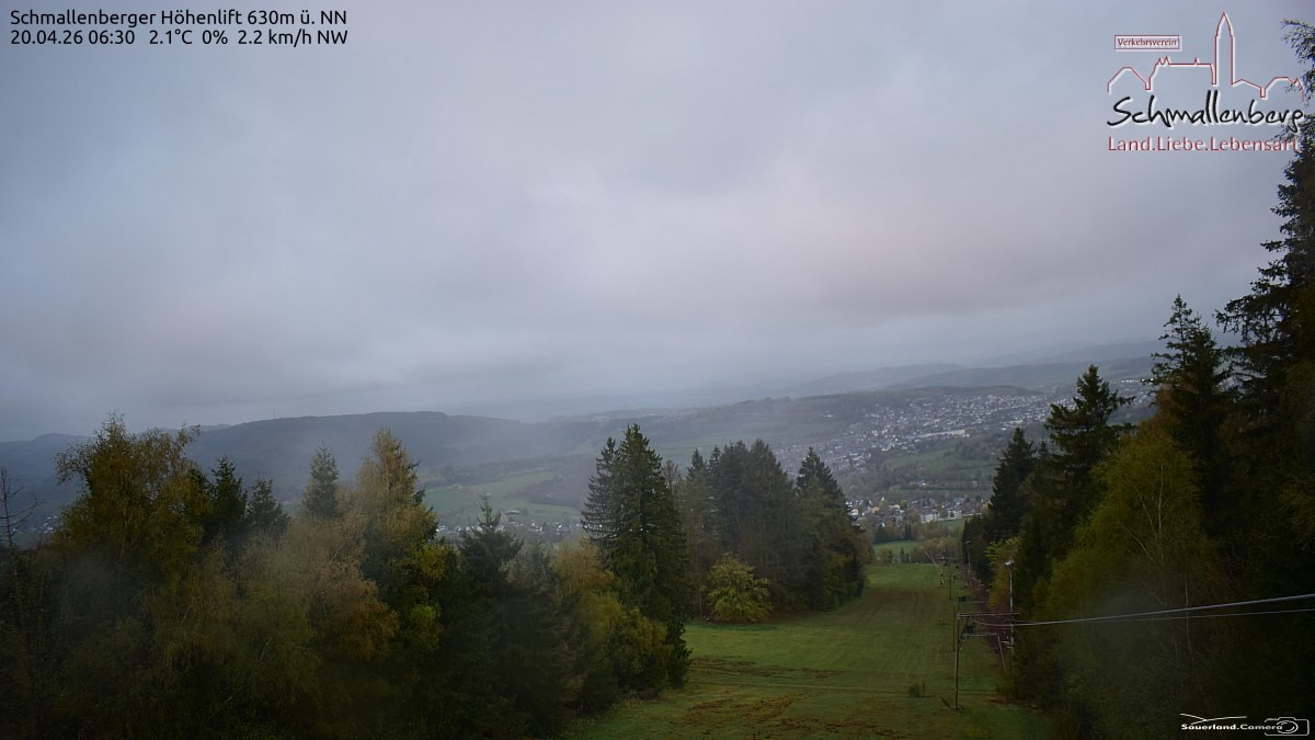 Archived image Webcam Ski lift Schmallenberg
