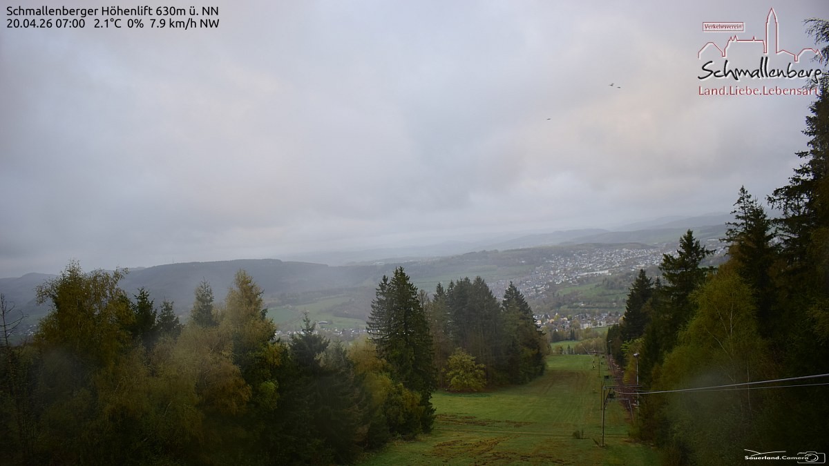 Archived image Webcam Ski lift Schmallenberg