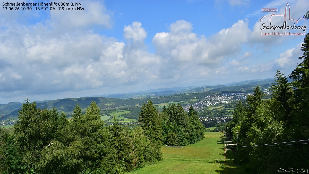 Archived image Webcam Ski lift Schmallenberg