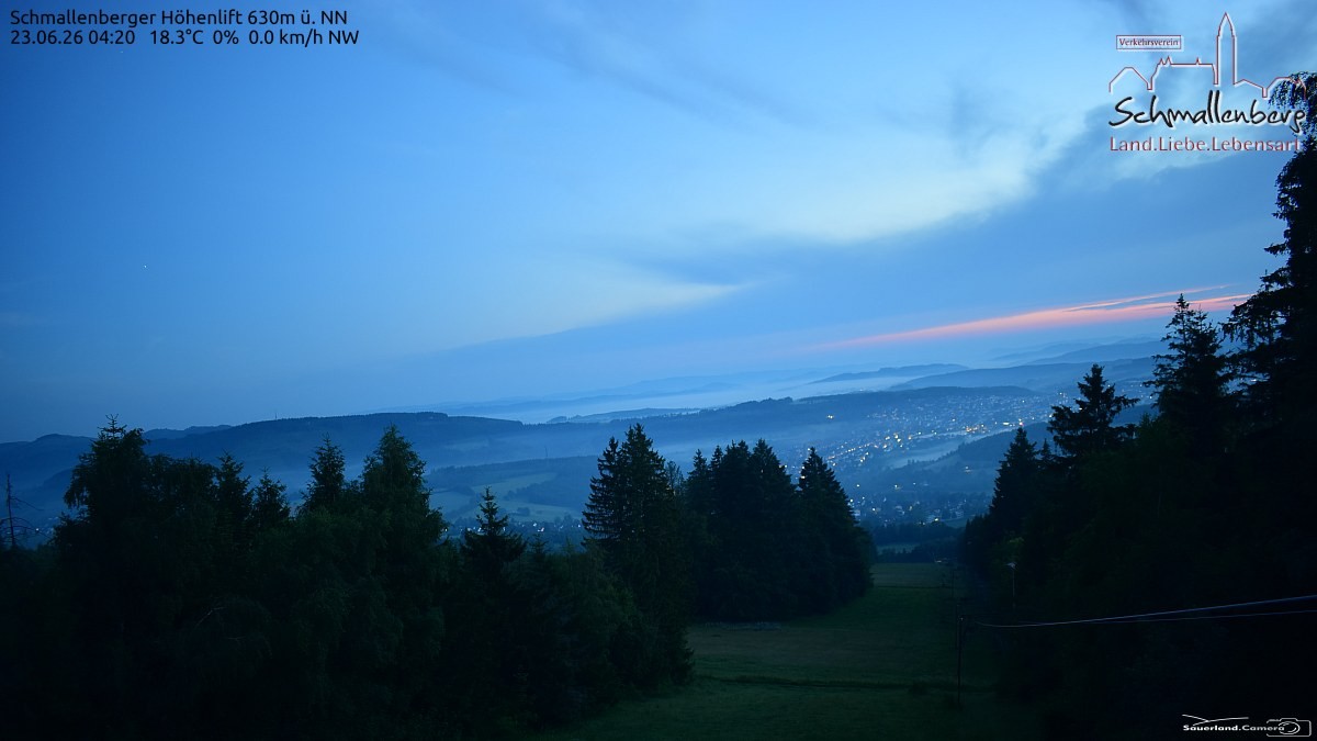 Archived image Webcam Ski lift Schmallenberg