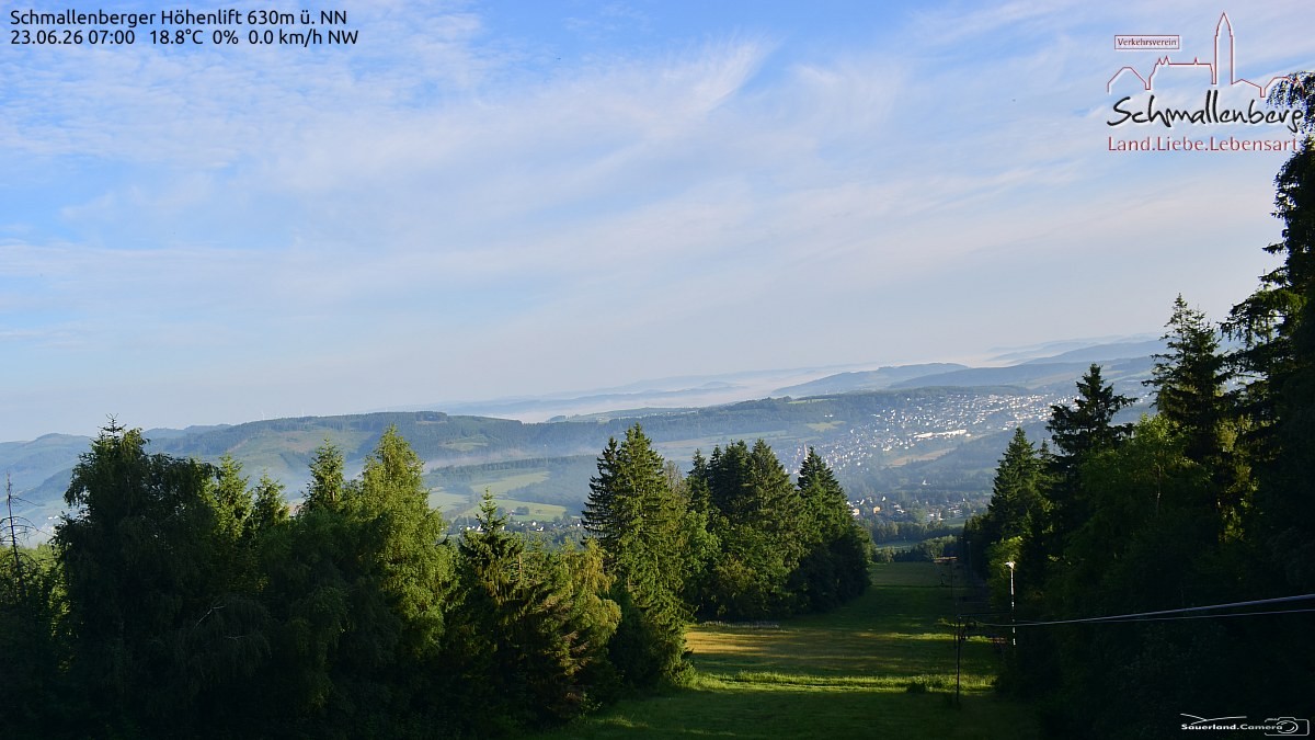 Archived image Webcam Ski lift Schmallenberg
