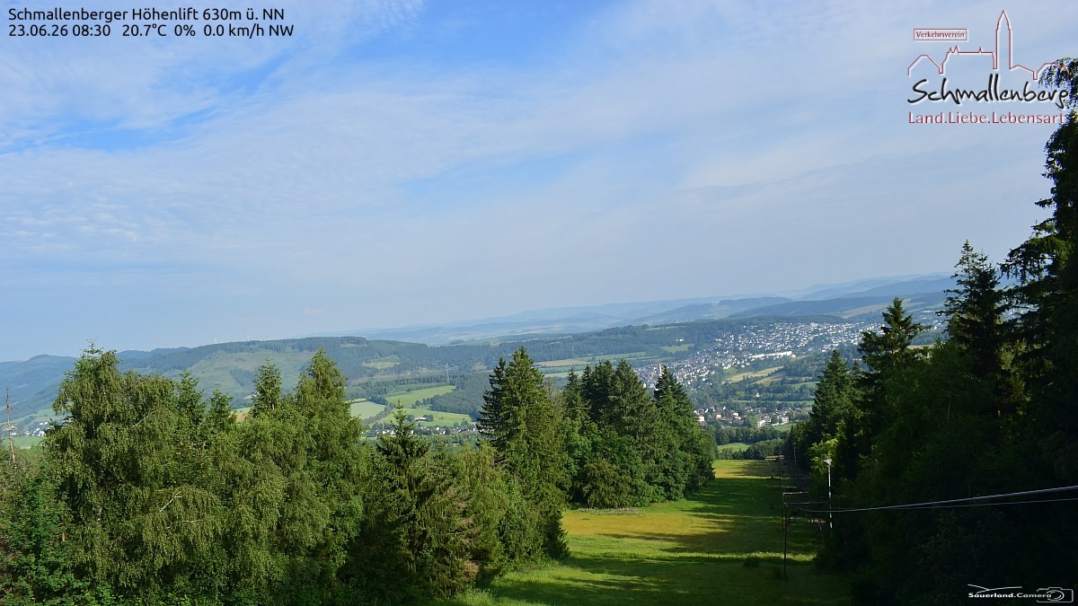 Archived image Webcam Ski lift Schmallenberg