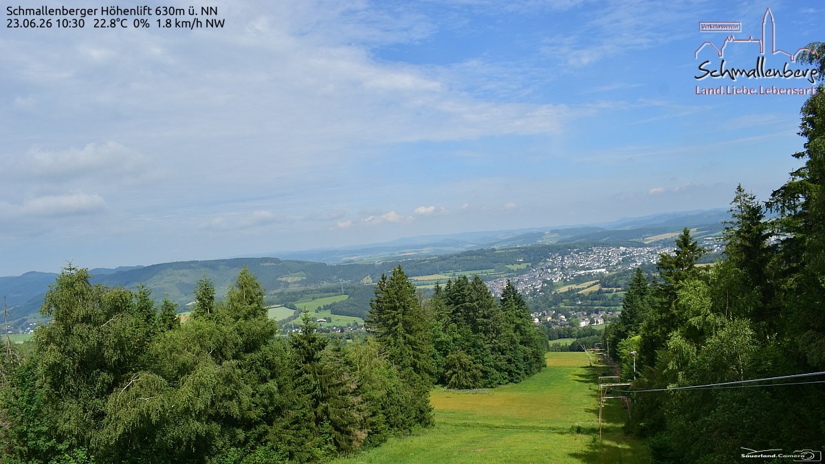 Archived image Webcam Ski lift Schmallenberg